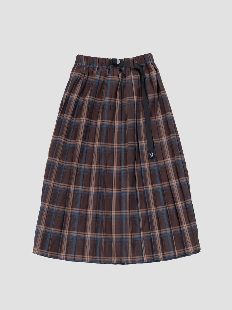 Climbing check skirt BROWN | チェック柄のプリーツスカート - KEY
