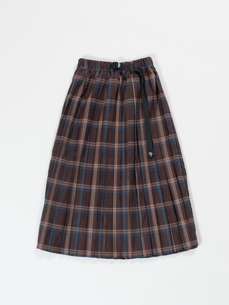 Climbing check skirt BROWN | チェック柄のプリーツスカート - KEY