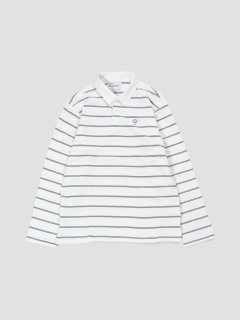 Stripe polo shirts WHITE
