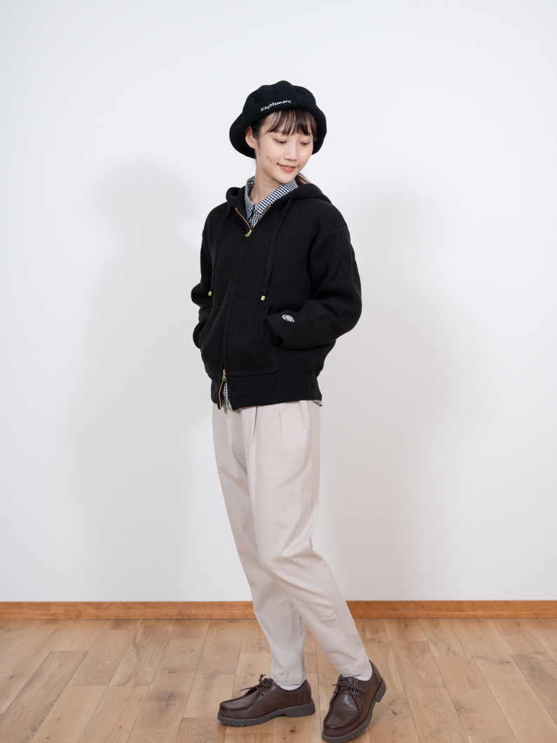 【美品✨】ブリーフィング　ニットジャケット　パーカー　XL ジップ　ブラック　黒 フランネルニットZIPパーカー｜narifuri オンラインストア