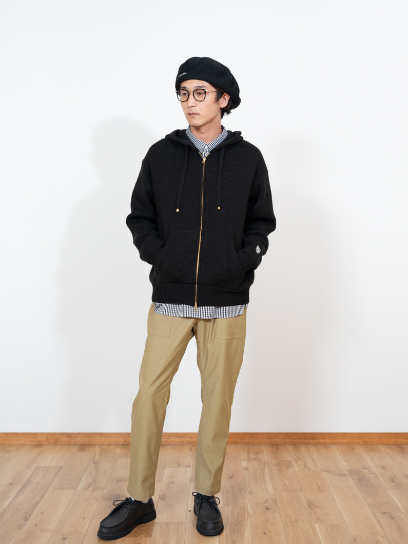 Milanorib zip hoodie BLACK | 鎌倉生まれのKEYMEMORY（キーメモリー