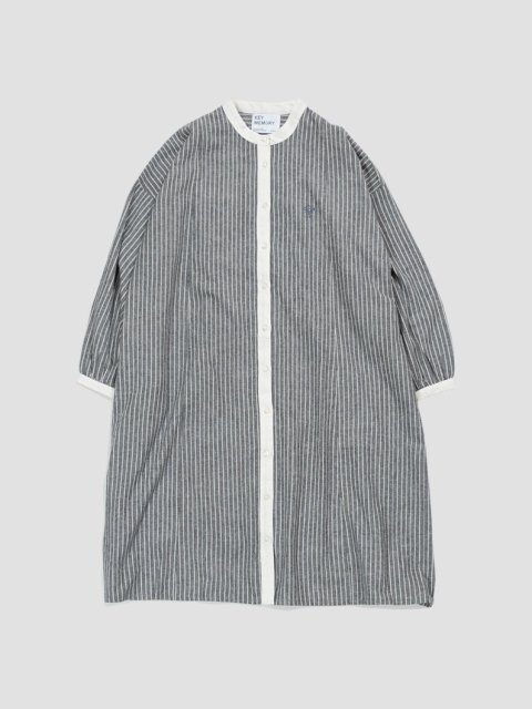 Stripe cleric dress GRAY