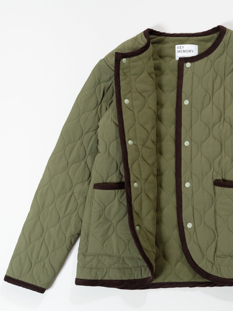 Fleece quilt jacket OLIVE | 鎌倉生まれのキーメモリー裏地