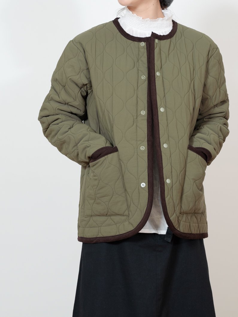 Fleece quilt jacket OLIVE | 鎌倉生まれのキーメモリー裏地