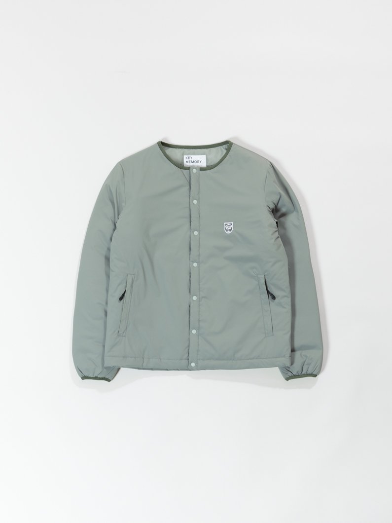 Inner puff jacket GREEN | 高化学繊維を使用したシンプルなインナー