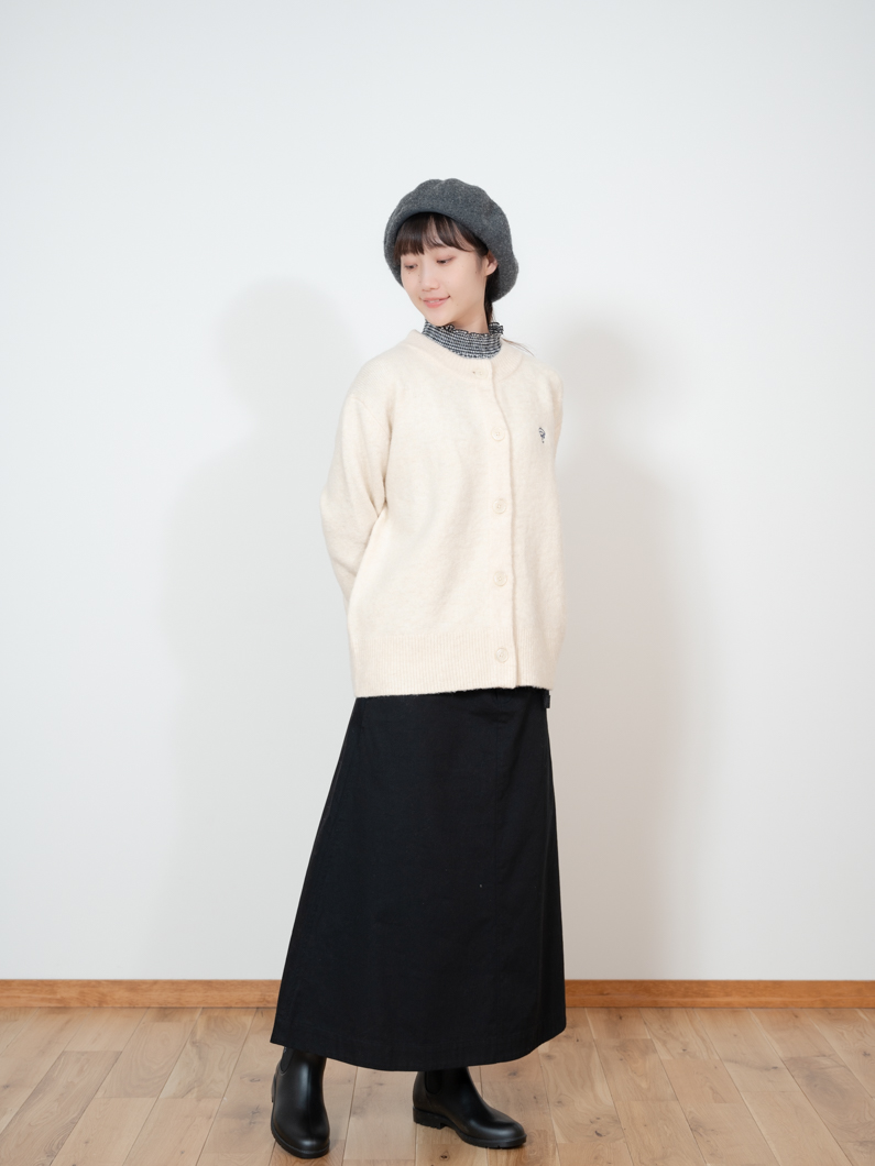 Shaggy knit cardigan IVORY | KEYMEMORY シャギーニットの
