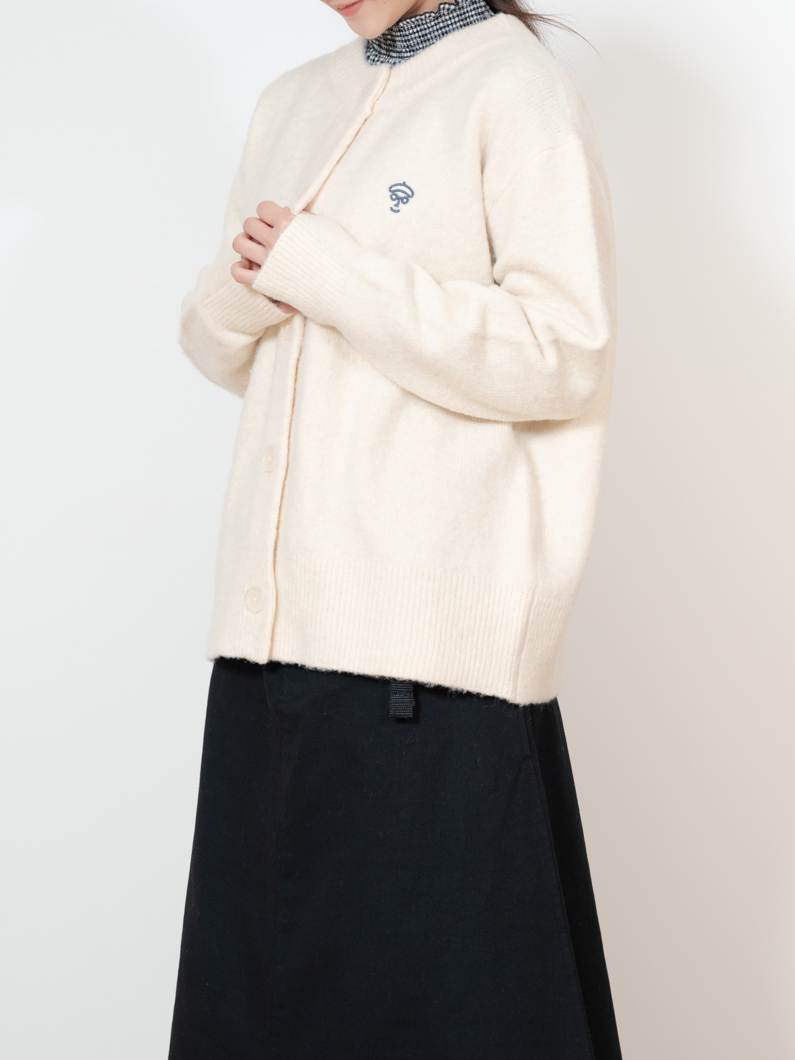 Shaggy knit cardigan IVORY | KEYMEMORY シャギーニットの