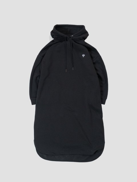 Woollining hoodie dress BLACK