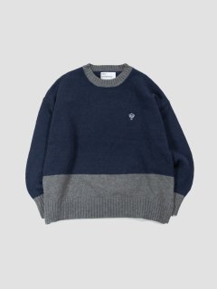 <img class='new_mark_img1' src='https://img.shop-pro.jp/img/new/icons1.gif' style='border:none;display:inline;margin:0px;padding:0px;width:auto;' />Bicolor knit NAVY