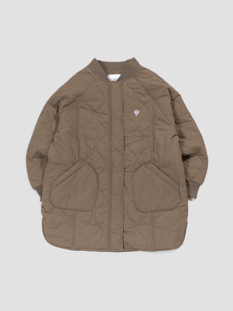 Rib quilt blouson BROWN