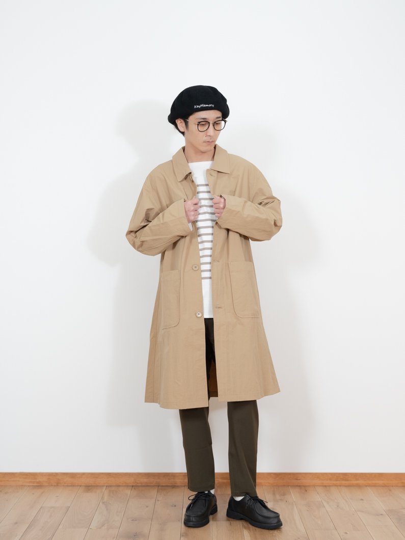 キーメモリー Nylon soutien collar coat BEIGE Nylon soutien collar coat BEIGE | オフィスカジュアルにも