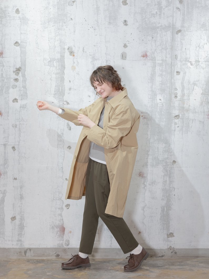 Nylon soutien collar coat BEIGE | オフィスカジュアルにも Nylon soutien collar coat BEIGE | オフィスカジュアルにも