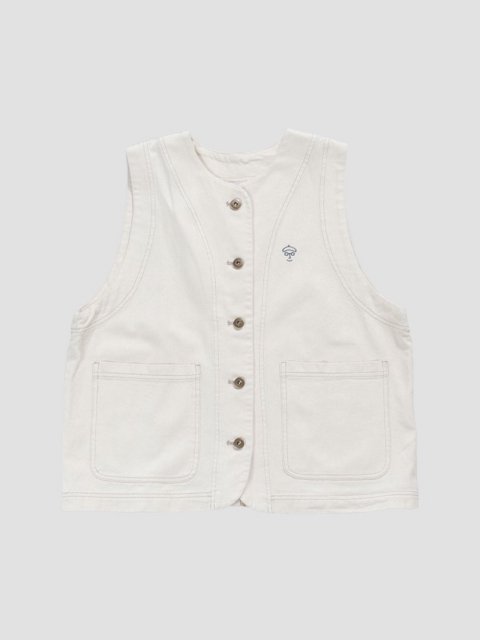 <img class='new_mark_img1' src='https://img.shop-pro.jp/img/new/icons1.gif' style='border:none;display:inline;margin:0px;padding:0px;width:auto;' />Stitch denim vest NATURAL