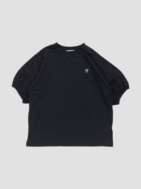 Puff sleeves T-shirts BLACK