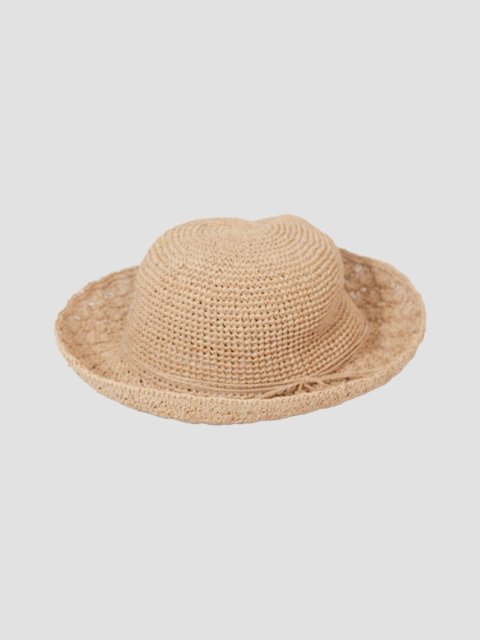 Brim straw hat BEIGE