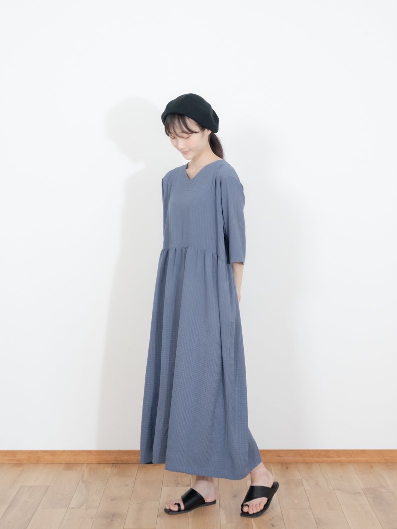 ゆオーダーメード　サンプル　ブルー　ワンピース　　2点 ゆオーダーメード サンプル ブルー ワンピース 2点 Lサイズ限定／吸水