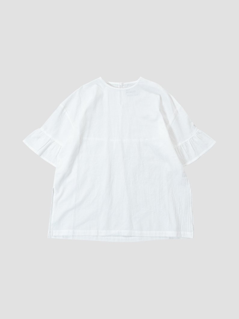Frill sleeve blouse WHITE