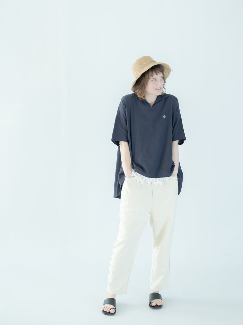 KEYMEMORY Cotton Linen Pants IVORY | ユニセックスゆったり