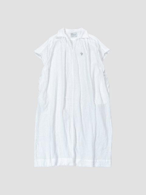 Double gauze dress WHITE