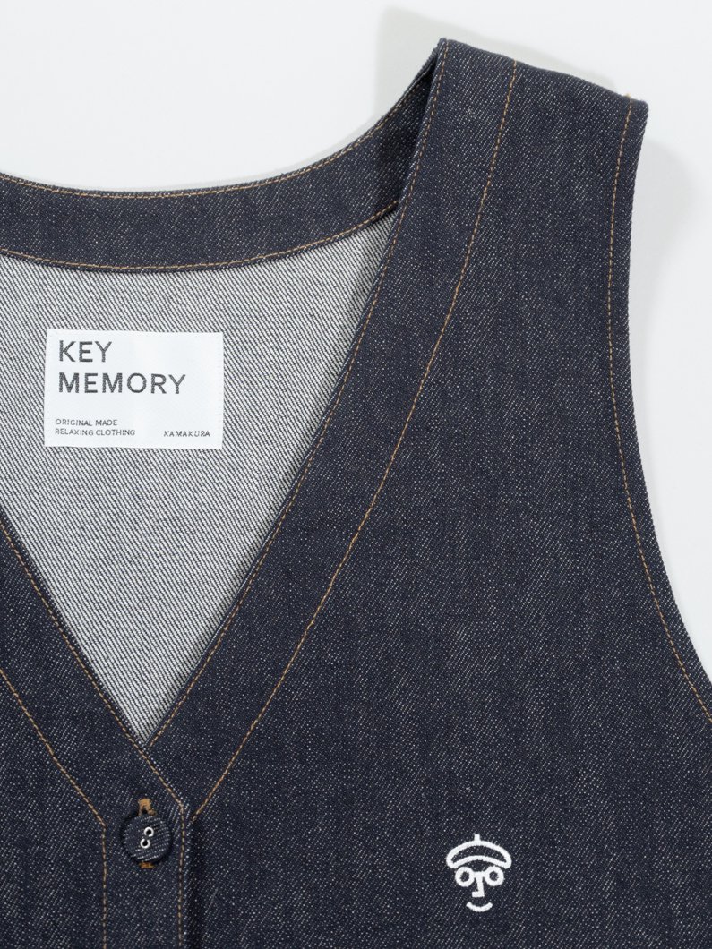 Denim jumper dress NAVY | キーメモリー - KEY MEMORY Online