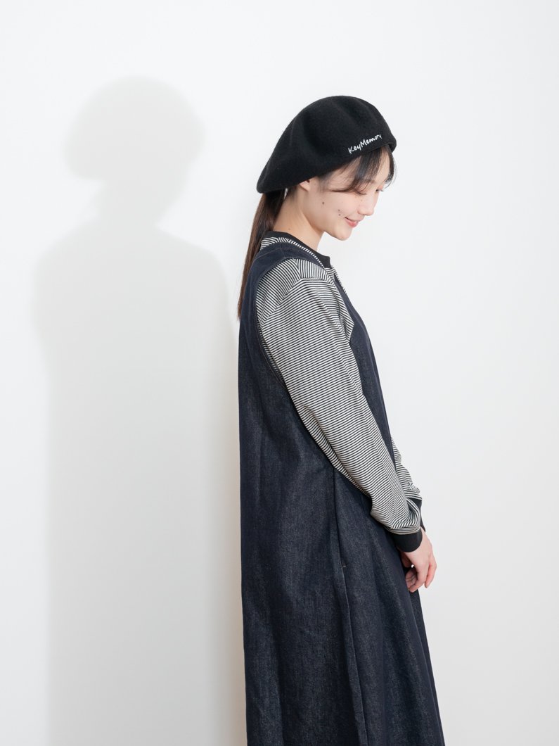 Denim jumper dress NAVY | キーメモリー - KEY MEMORY Online