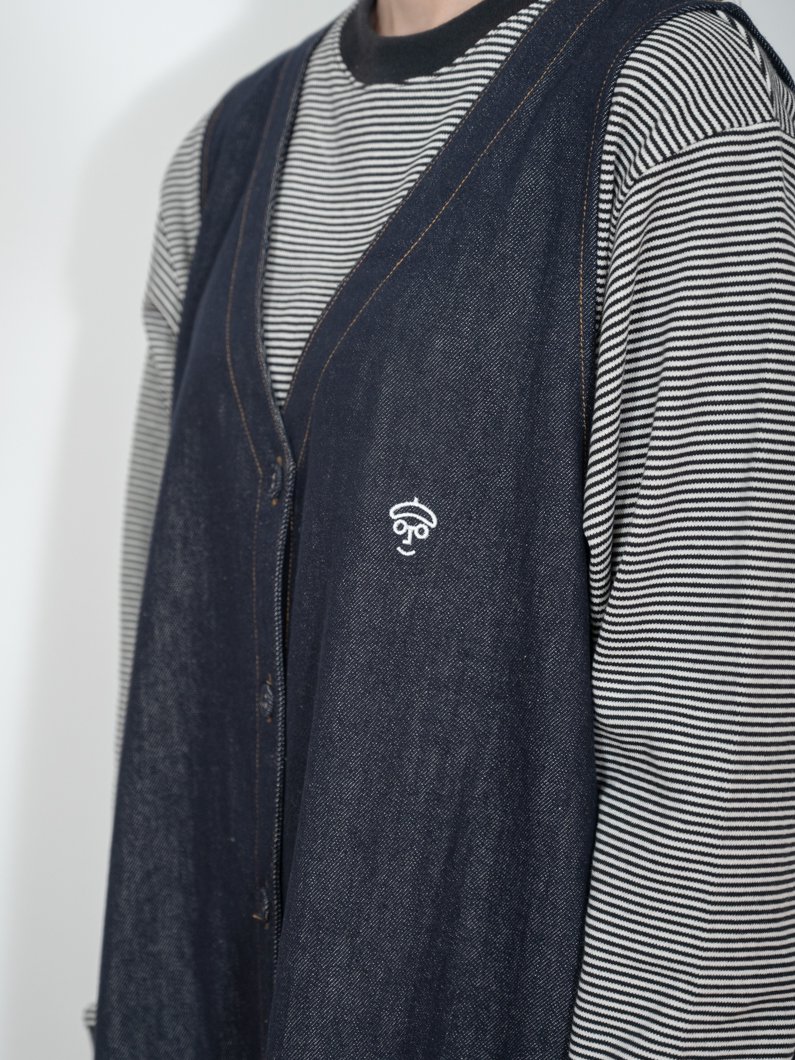 鎌倉 キーメモリー Denim jumper dress ワンピース　ボタン Denim jumper dress NAVY | キーメモリー - KEY MEMORY Online