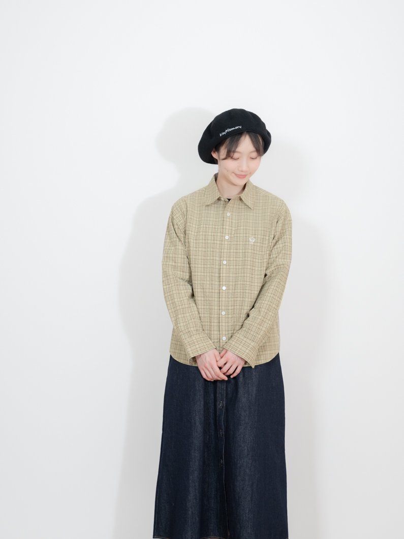 【 aoyama 別注】ANSNAM シルクシアサッカーチェックシャツ シアサッカーチェックシャツ | レディースファッション通販 - DHOLIC