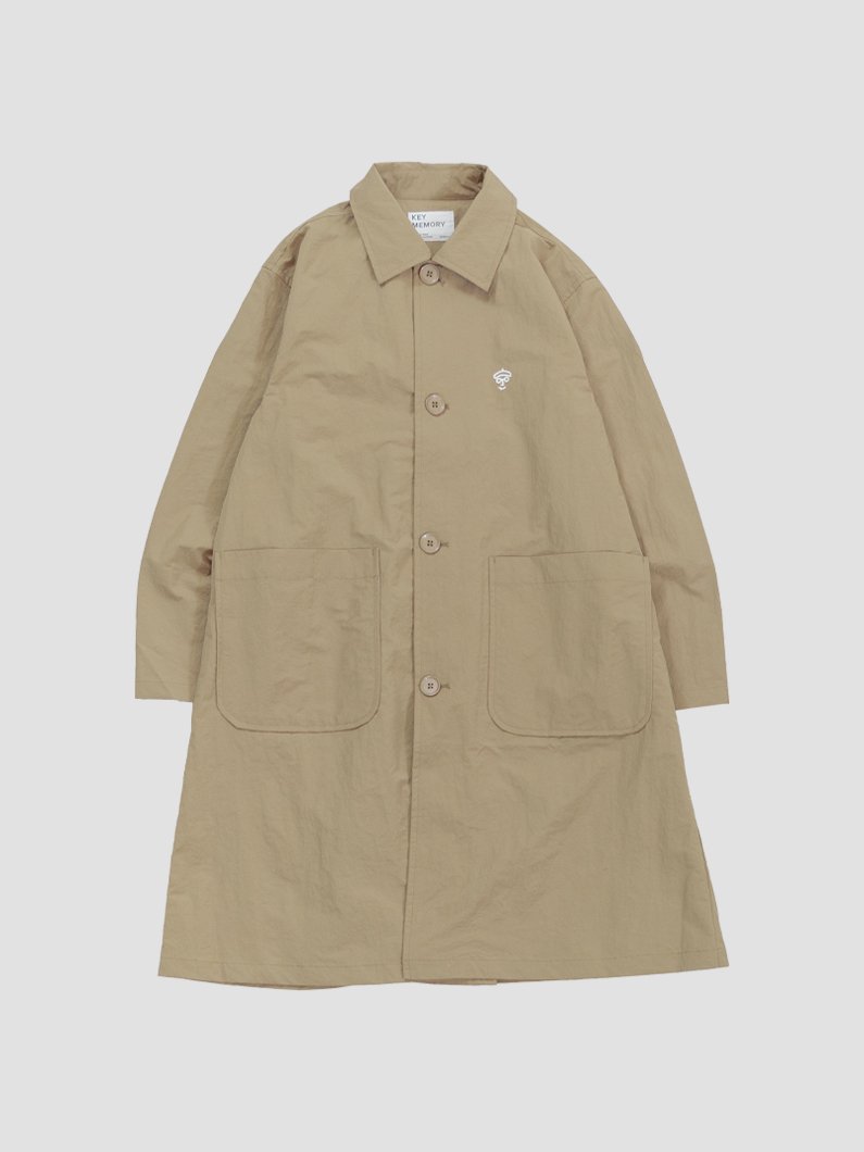 ナイロン ステンカラーコート | KHAKI - KEY MEMORY Online Shop