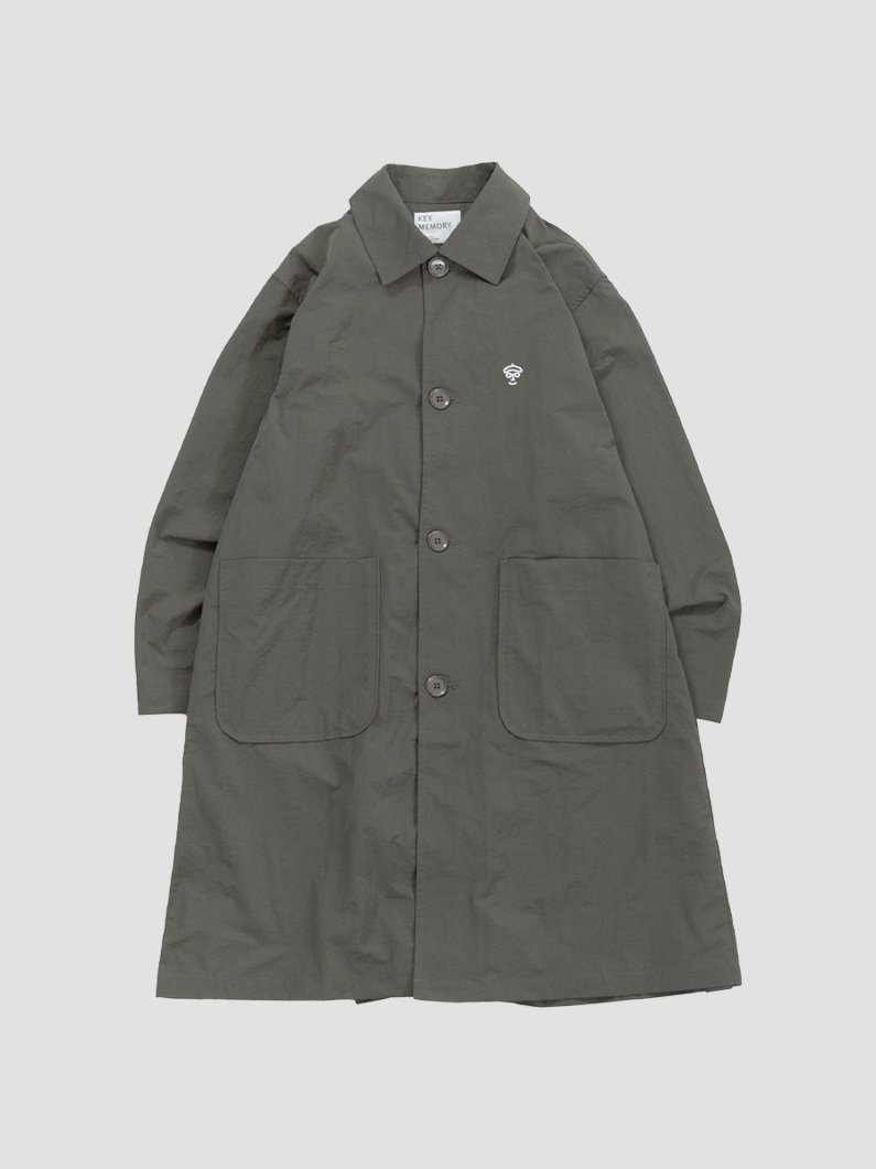 Nylon soutien collar coat C.GRAY