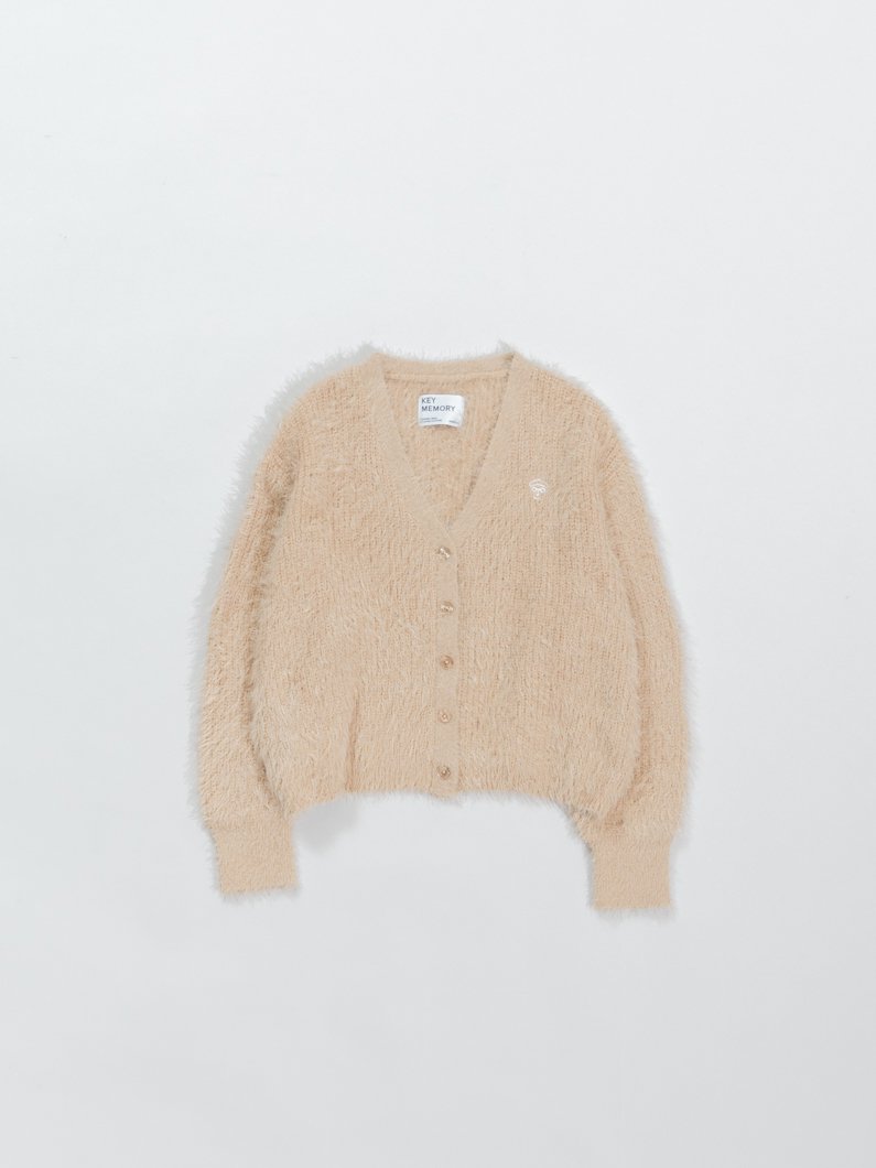 Fuzzy knit cardigan | BEIGE - KEY MEMORY Online Shop｜鎌倉