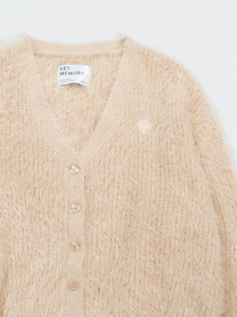 Fuzzy knit cardigan | BEIGE - KEY MEMORY Online Shop｜鎌倉