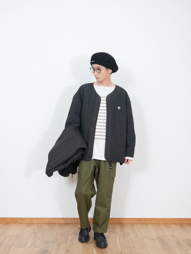 JAZZEVAR チベットラム ライナー付き 3WAY モッズコート　M 新作人気モデル JAZZEVAR チベットラム ライナー付き 3WAY