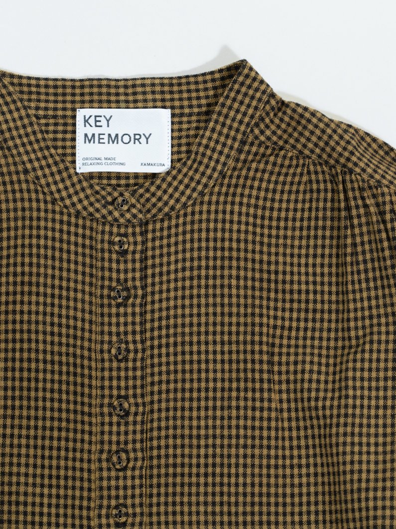 ギンガムチェックブラウス | CAMEL - KEY MEMORY Online Shop