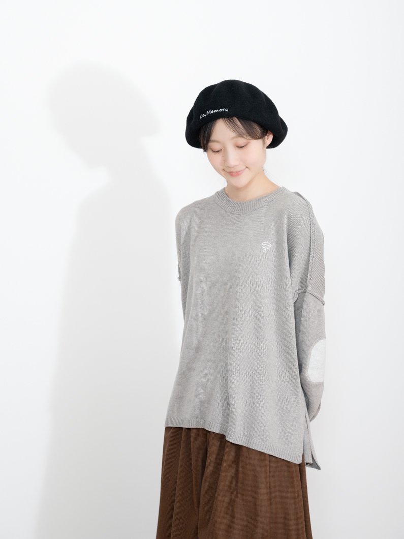 エルボーパッチニット | GREIGE - KEY MEMORY Online Shop｜鎌倉