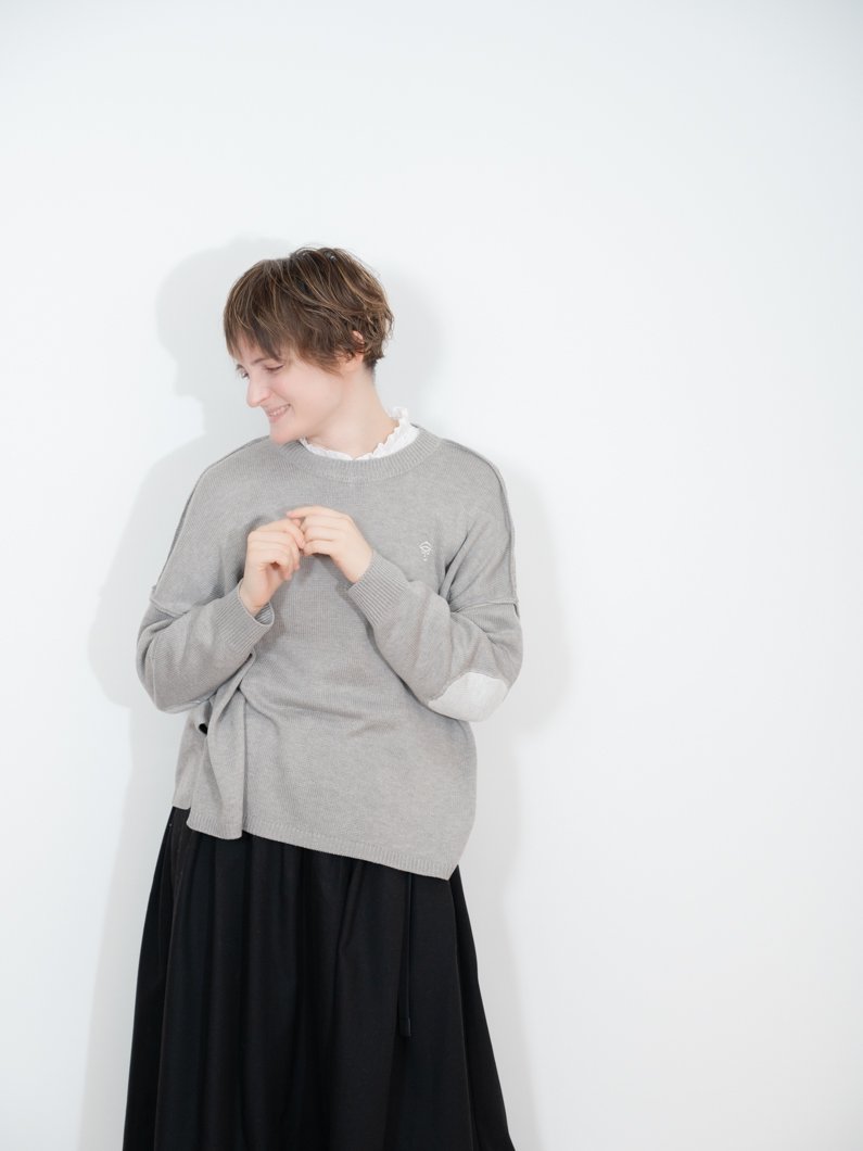 エルボーパッチニット | GREIGE - KEY MEMORY Online Shop｜鎌倉