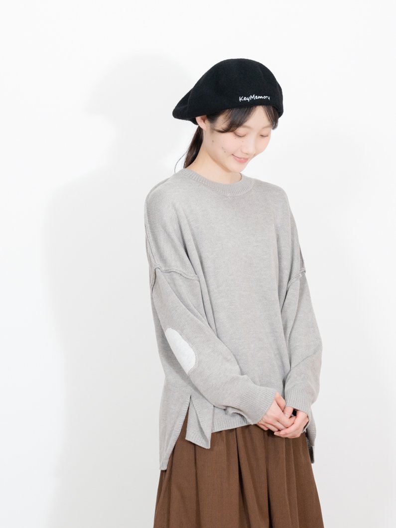 エルボーパッチニット | GREIGE - KEY MEMORY Online Shop｜鎌倉
