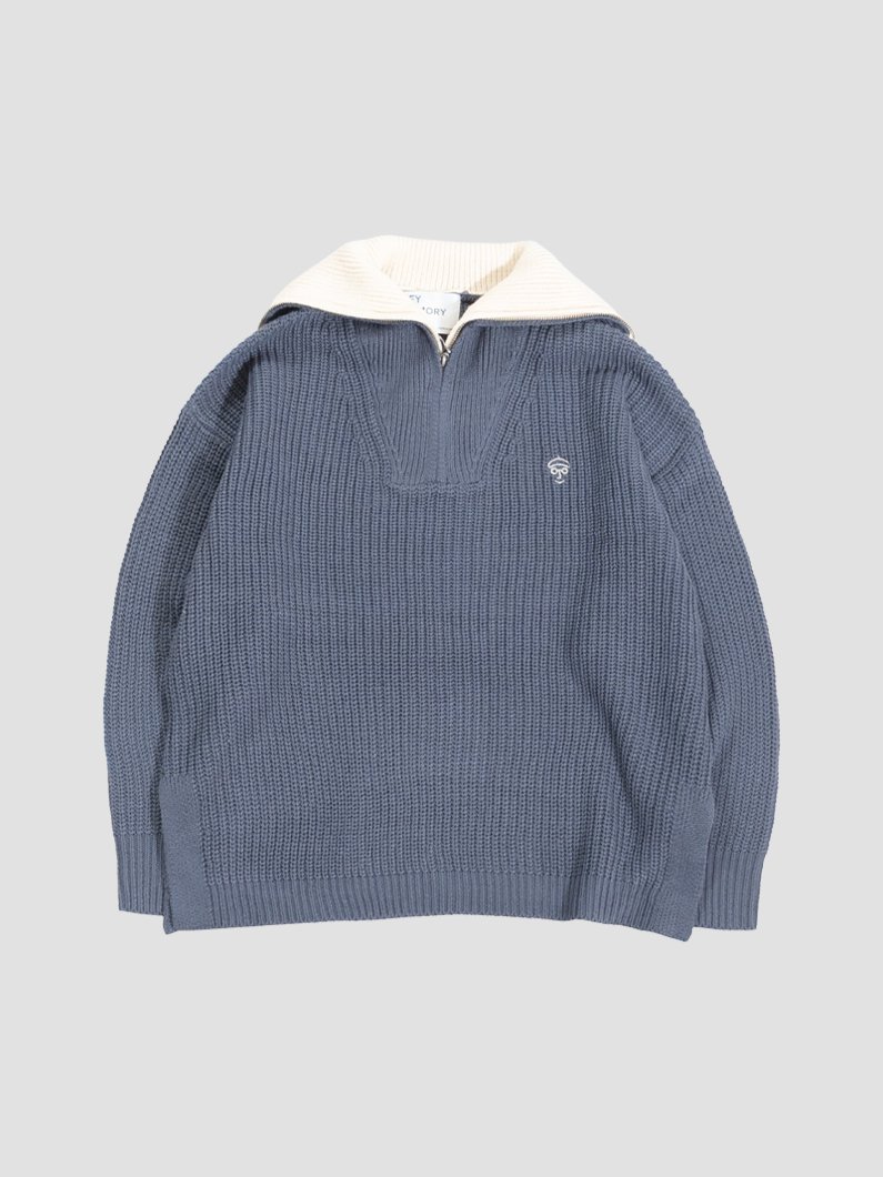 Pique zipup sweater | NAVY - KEY MEMORY Online Shop｜鎌倉