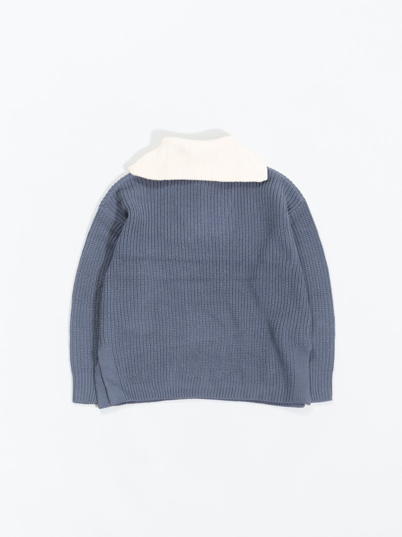 Pique zipup sweater | NAVY - KEY MEMORY Online Shop｜鎌倉