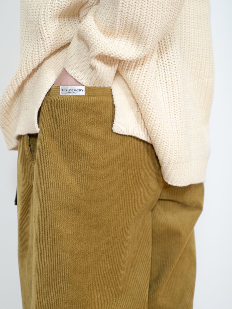 コーデュロイタックパンツ | MUSTARD - KEY MEMORY Online Shop