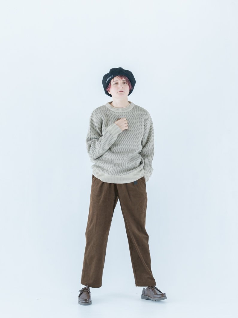 TapWater タップウォーター Corduroy Tuck Trousers TP233-40031