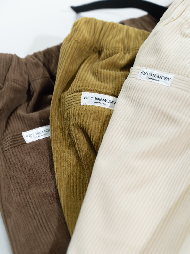 コーデュロイタックパンツ | BROWN - KEY MEMORY Online Shop コーデュロイタックパンツ | BROWN - KEY MEMORY Online Shop