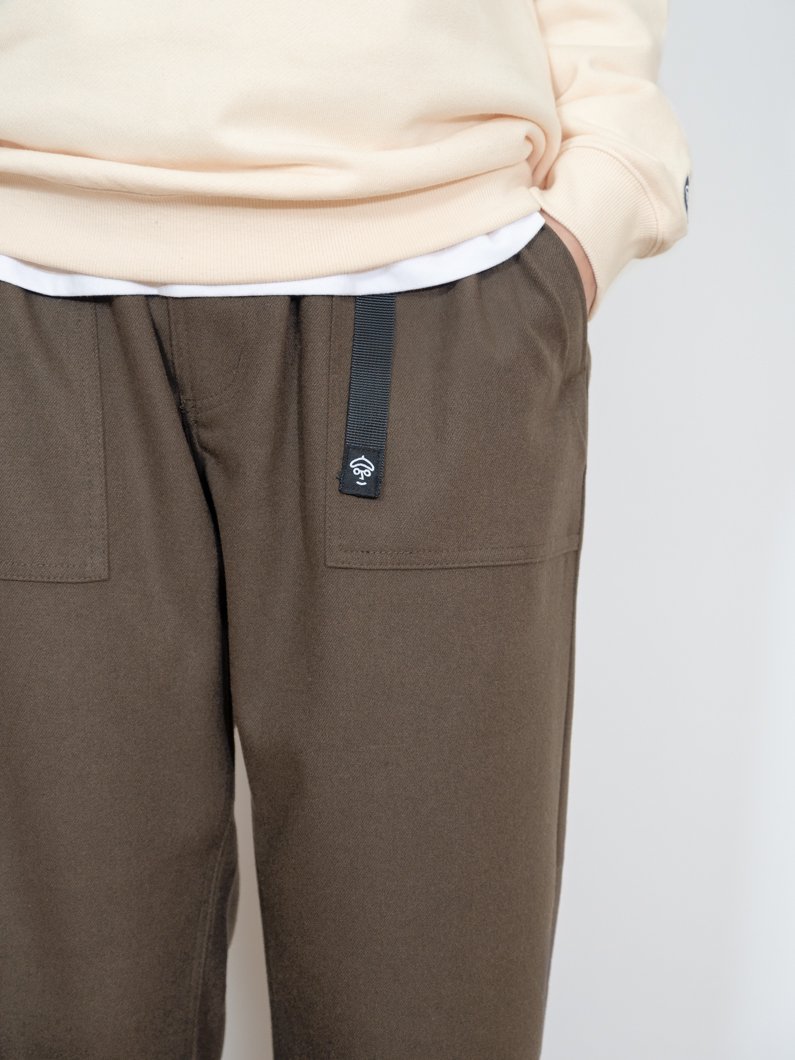 Wool like pants KHAKI | KEYMEMORY - KEY MEMORY Online Shop Wool like pants KHAKI | KEYMEMORY - KEY MEMORY Online Shop