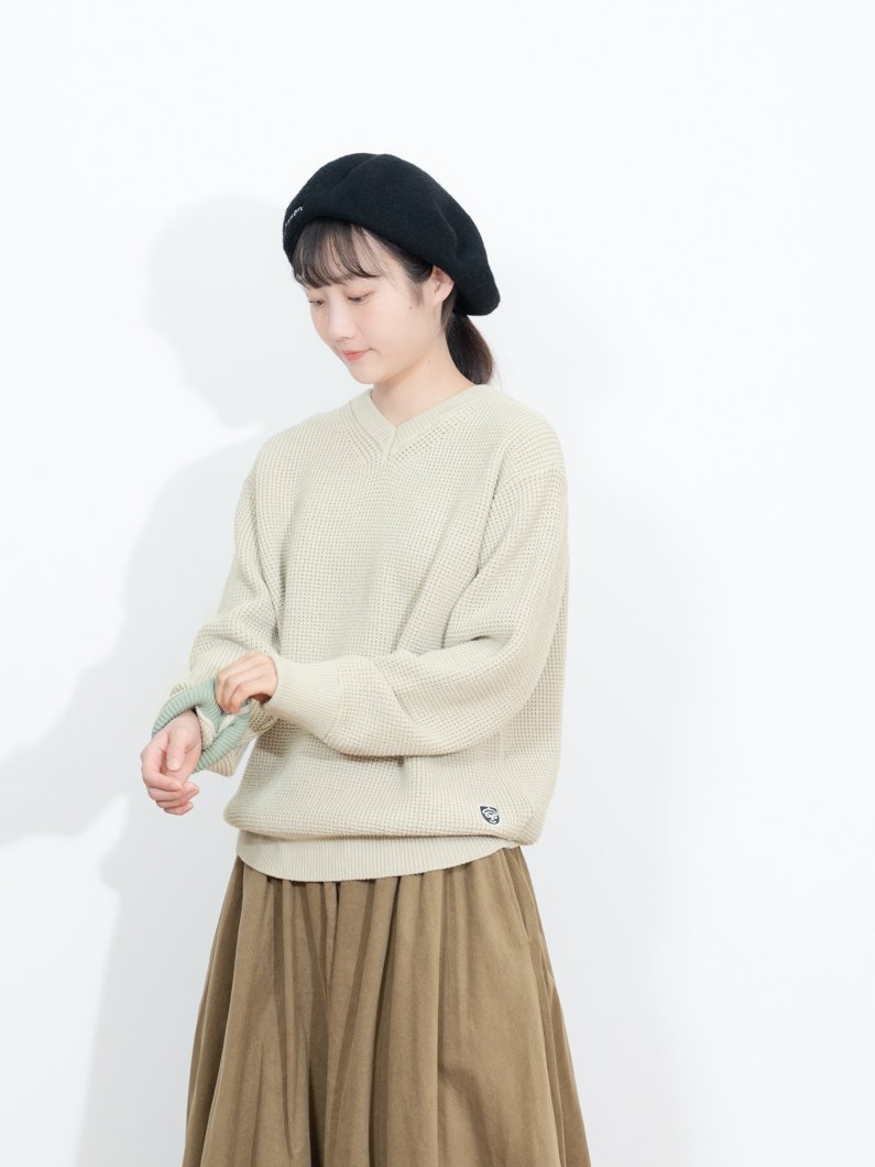 マシンウォッシャブルニット | IVORY - KEY MEMORY Online Shop
