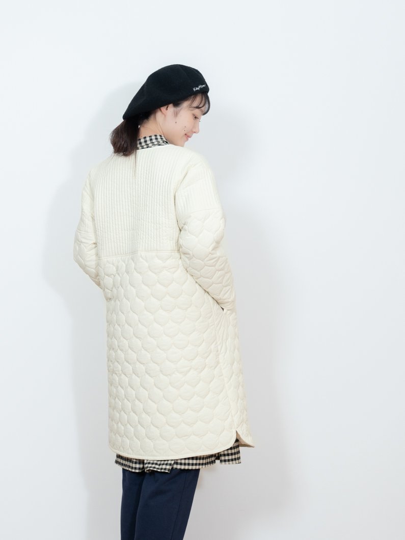 キルトロングコート | IVORY - KEY MEMORY Online Shop|鎌倉 キルトロングコート | IVORY - KEY MEMORY Online Shop|鎌倉