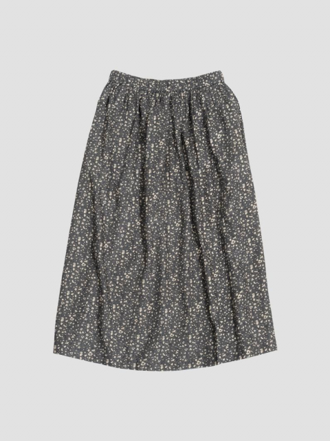 Flower gather skirt C.GRAY