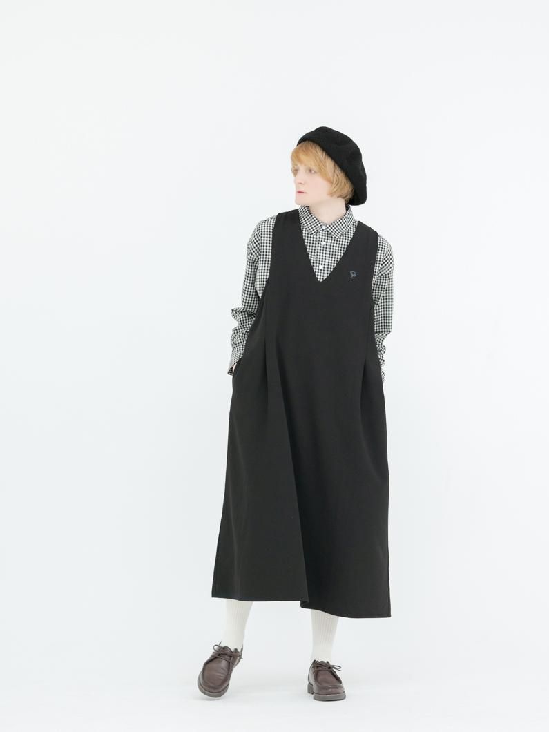 法政 Vジャン Vネック ジャンパードレス | ブラック - KEY MEMORY Online Shop