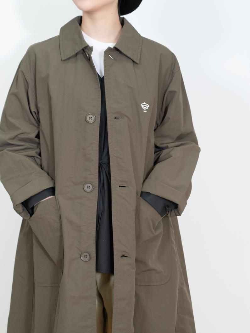 ナイロン ステンカラーコート | KHAKI - KEY MEMORY Online Shop