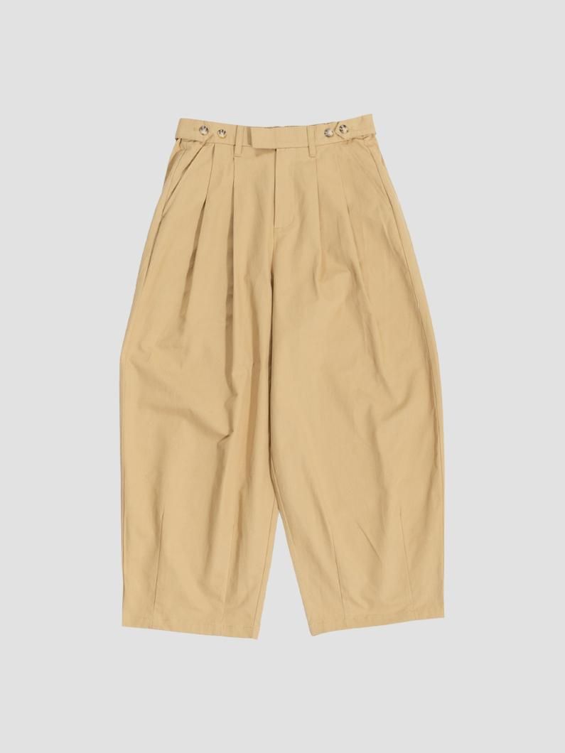 Ecru et pousse 別注 CIRCUS PANTS beig エクリュエプゥス 別注 サーカスパンツ ブラック Ecru et pousse