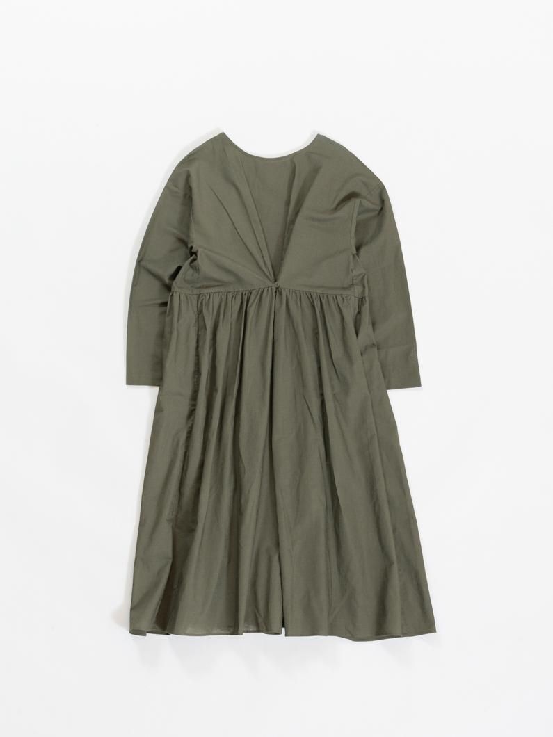 Front tuck dress KHAKI | ワンピース - KEY MEMORY Online Shop｜鎌倉