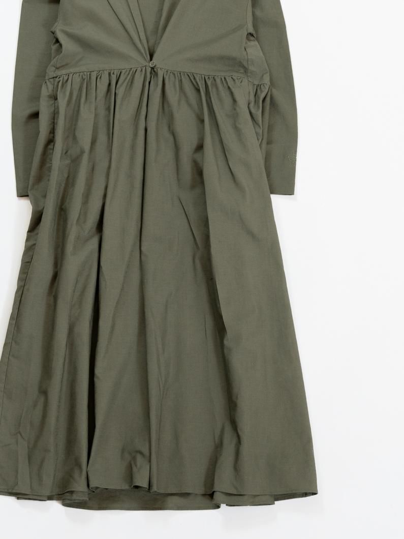 Front tuck dress KHAKI | ワンピース - KEY MEMORY Online Shop｜鎌倉